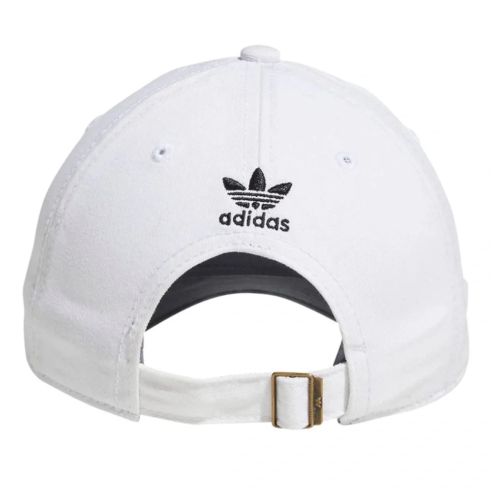 Adidas Originals Women's Relaxed Fit Adjustable Strapback Cap, White/Black